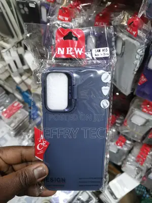 Samsung Galaxy A15 With Camera Frame Stand Back Case-Blue
