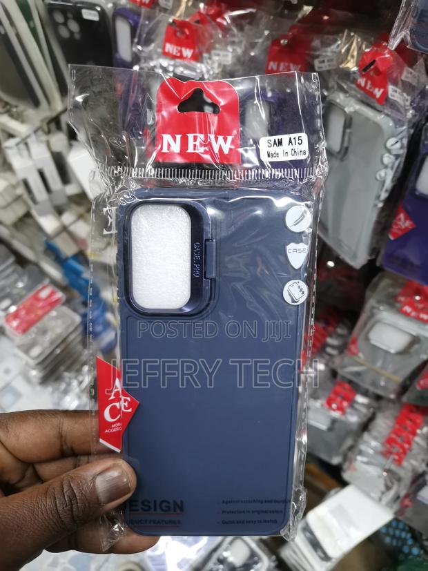 Samsung Galaxy A15 With Camera Frame Stand Back Case-Blue - main view