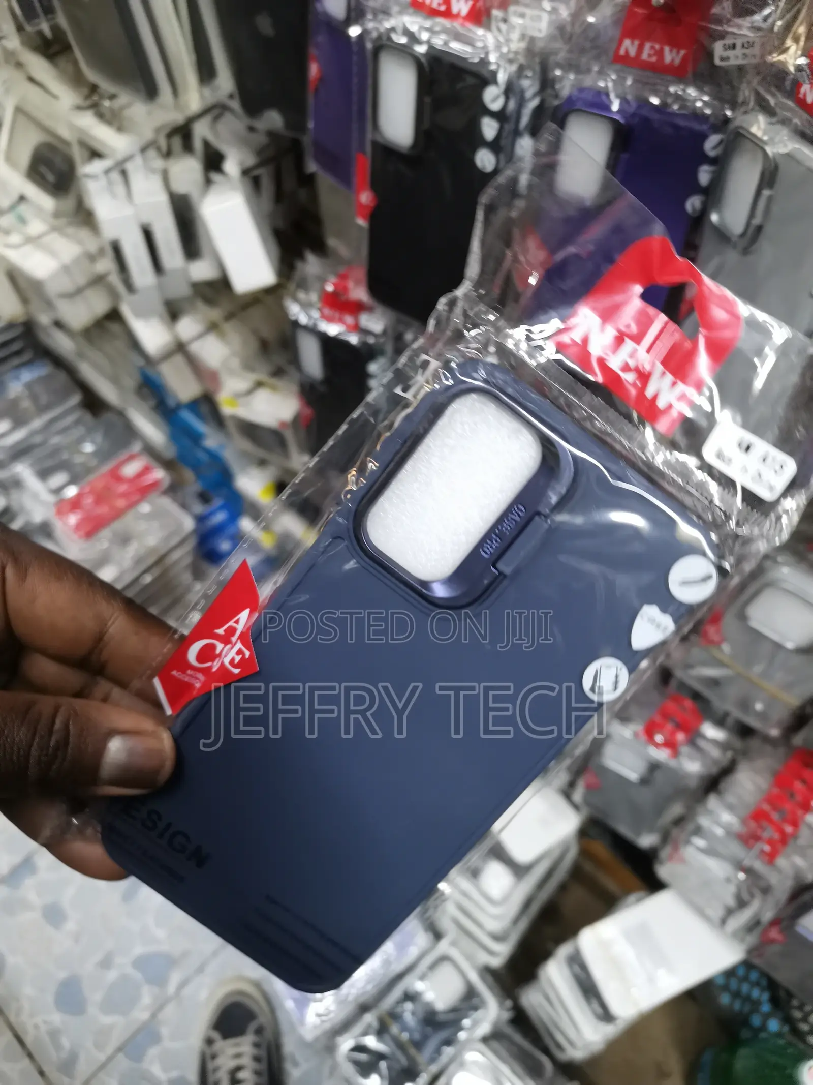 Samsung Galaxy A15 With Camera Frame Stand Back Case-Blue