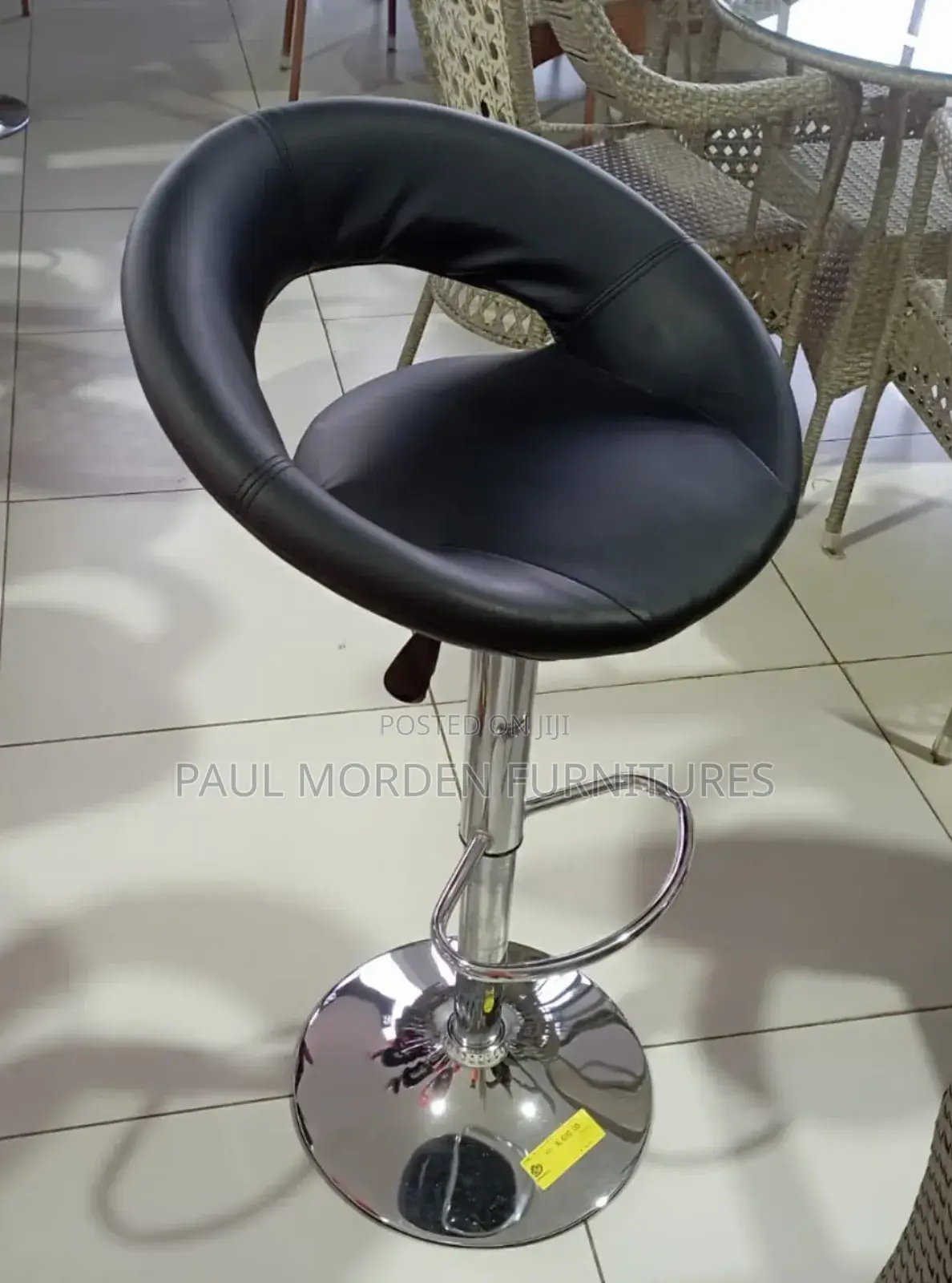 Black Swivel Adjustable Barstools