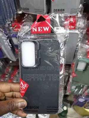 Case for Galaxy A24 With Camera Frame Stand Case -Black