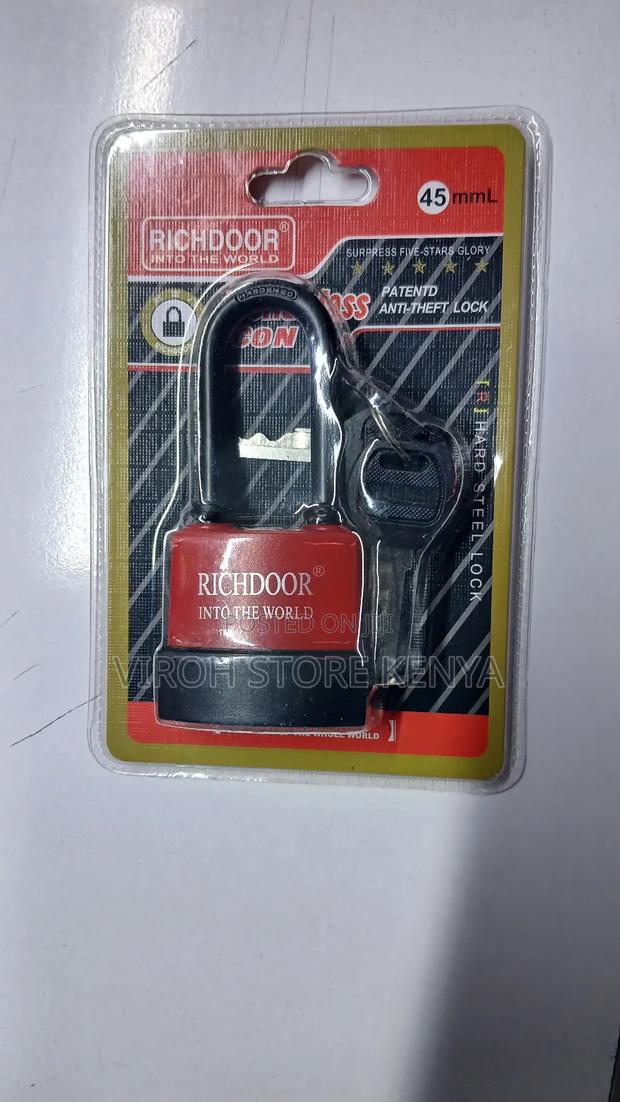 Richdoor Padlock 55mm Long Neck Waterproof Padlock 3 Keys