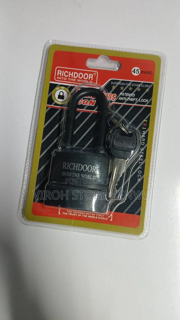 Richdoor 55mm Long Shackle Water Resistant Padlock 3 Keys