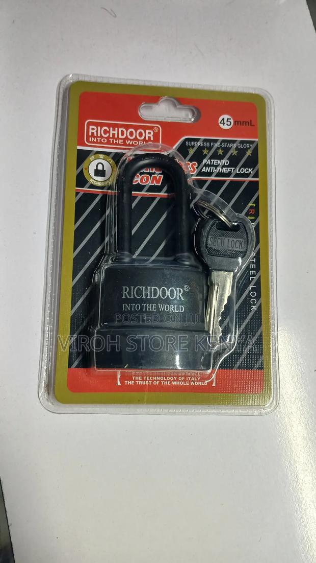 Richdoor 5 Star Padlock 55mm Water-Resistant 3keys Long Neck