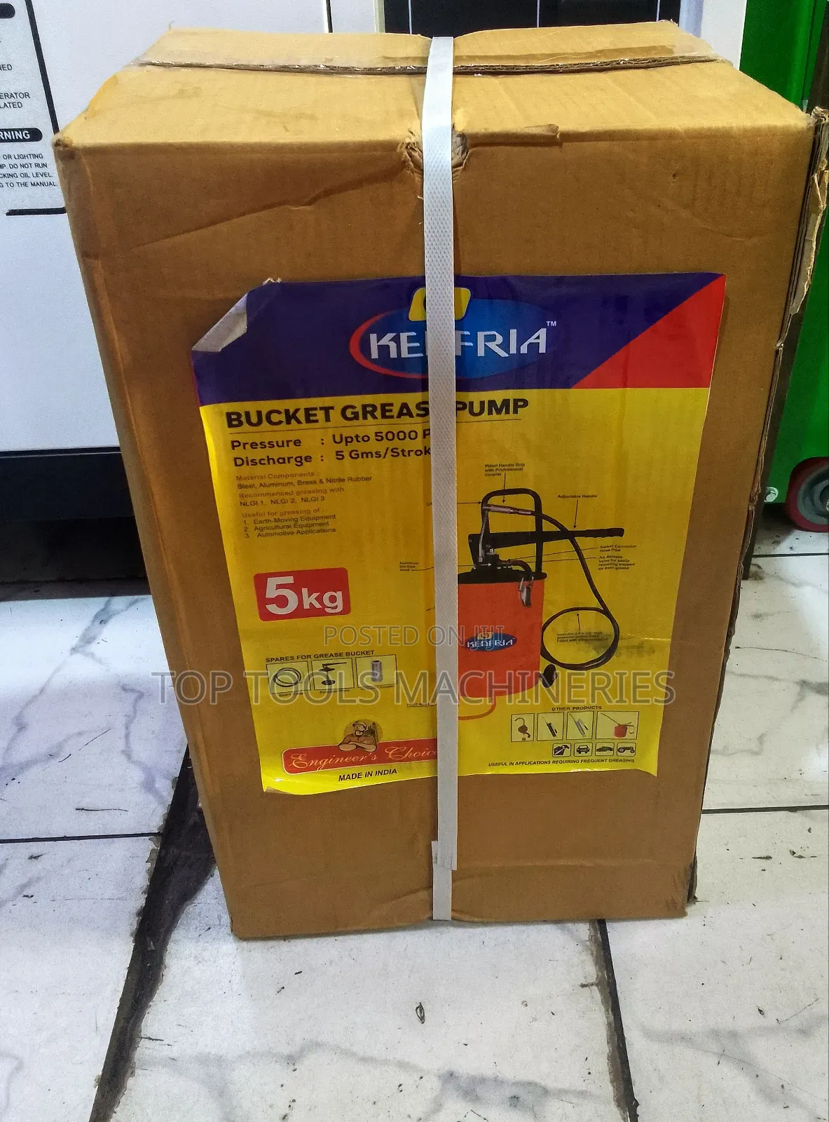 Grease Bucket 5 Kg With Wheels