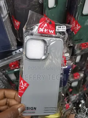 Samsung Galaxy A12 Back Case With Camera Frame Stand-Gray