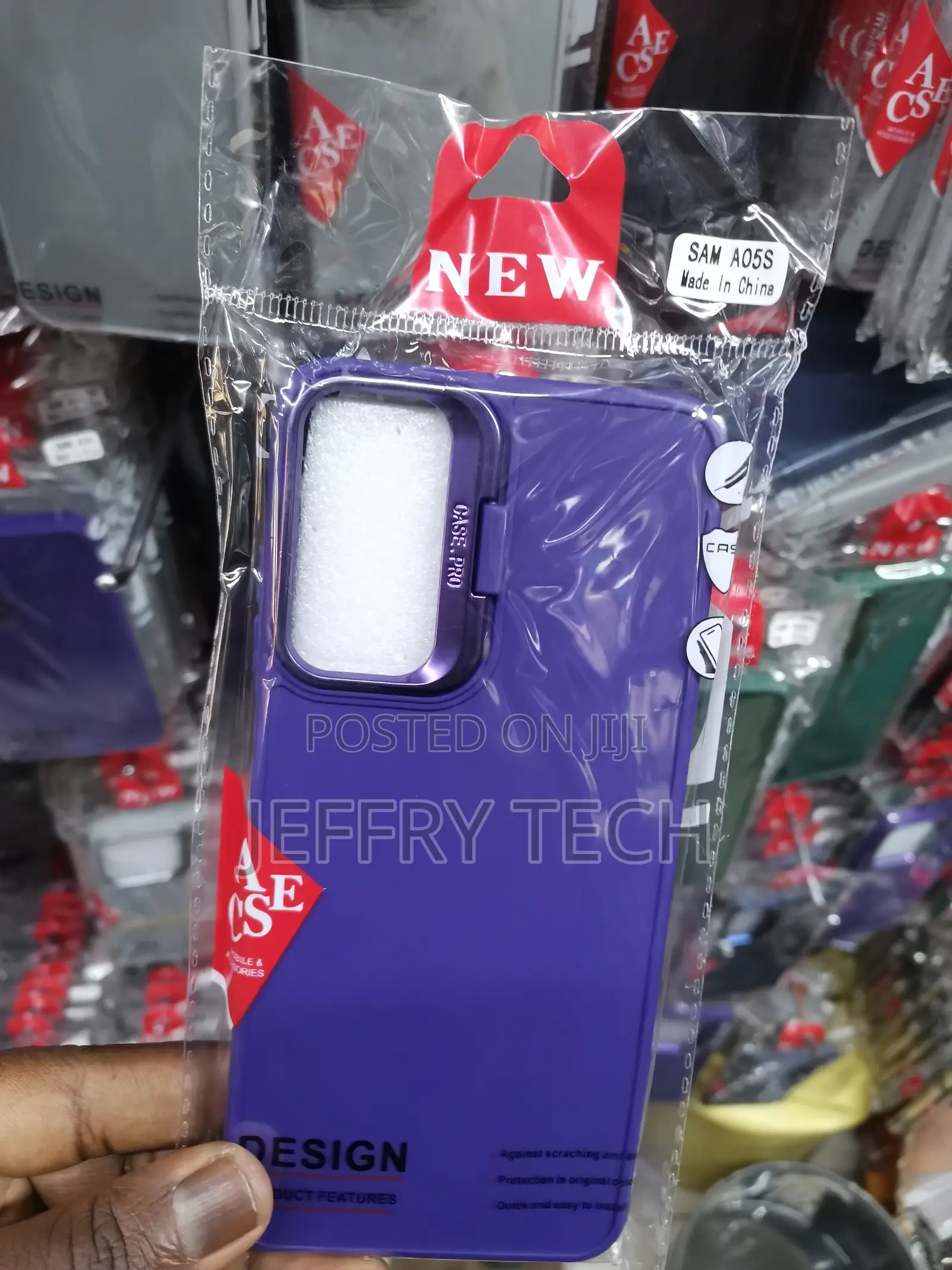 Samsung Galaxy A05S Case With Camera Frame Stand-Purple