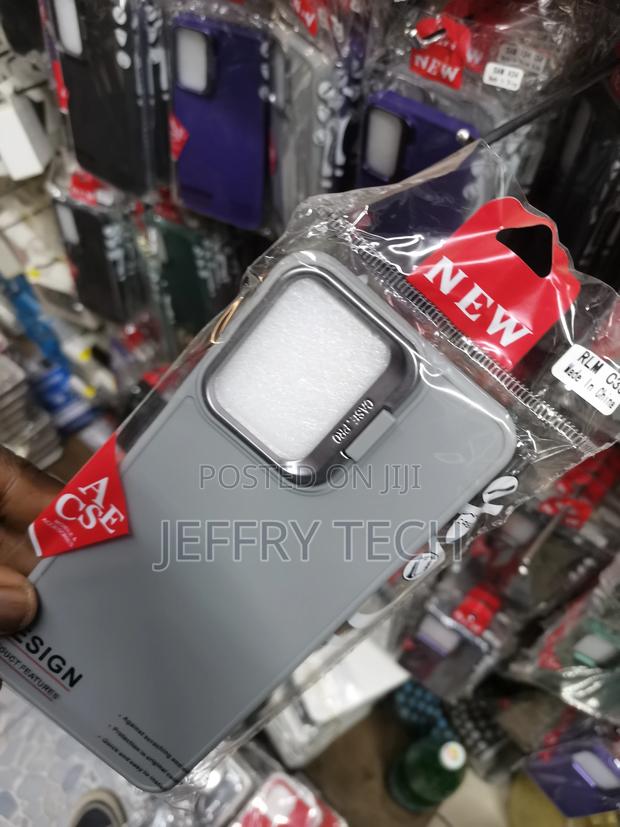 Realme C35 Case With Camera Protection Standing Frame-Gray - thumbnail 4