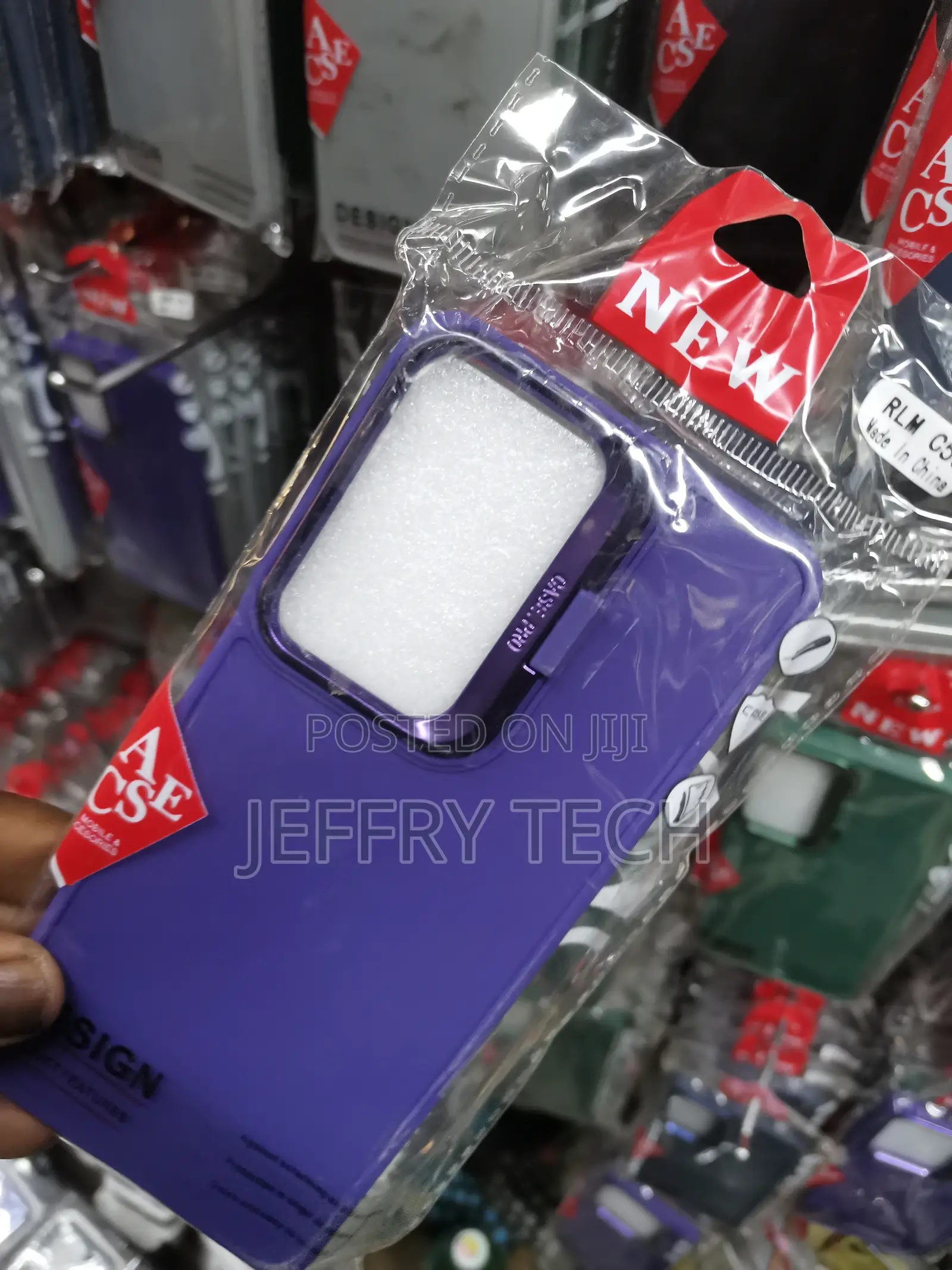 Realme C55 Case With Camera Protection Standing Frame-Purple