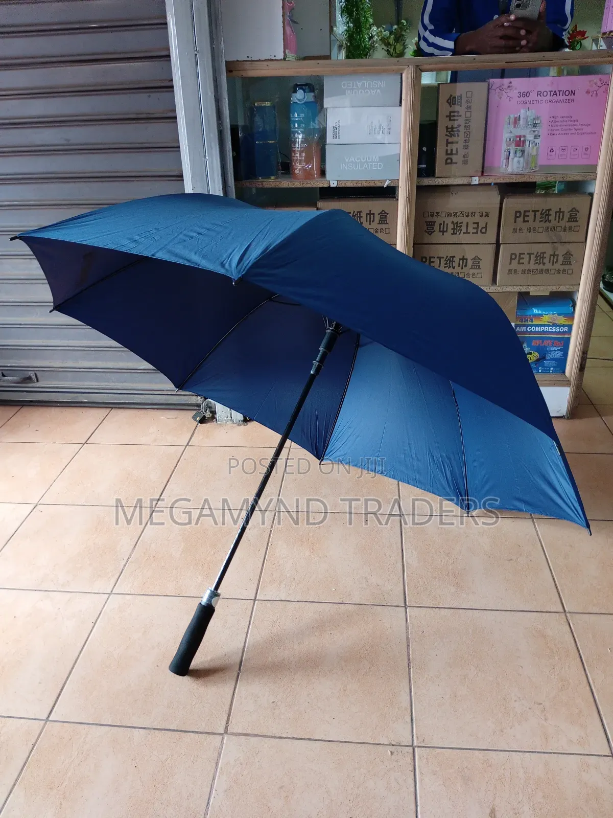 Umbrella Plain Colour Black or Navy Blue/Branding Umbrellas