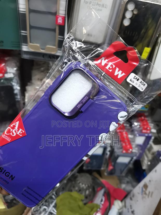 Samsung Galaxy A04 Case With Camera Frame Stand-Purple - thumbnail 2