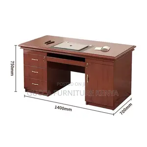 Office Tables:1400mm Brown Wooden Rectangular Office Table
