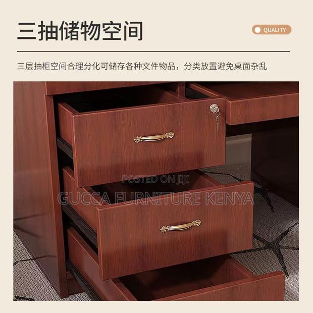 Office Tables:1400mm Brown Wooden Rectangular Office Table - thumbnail 6