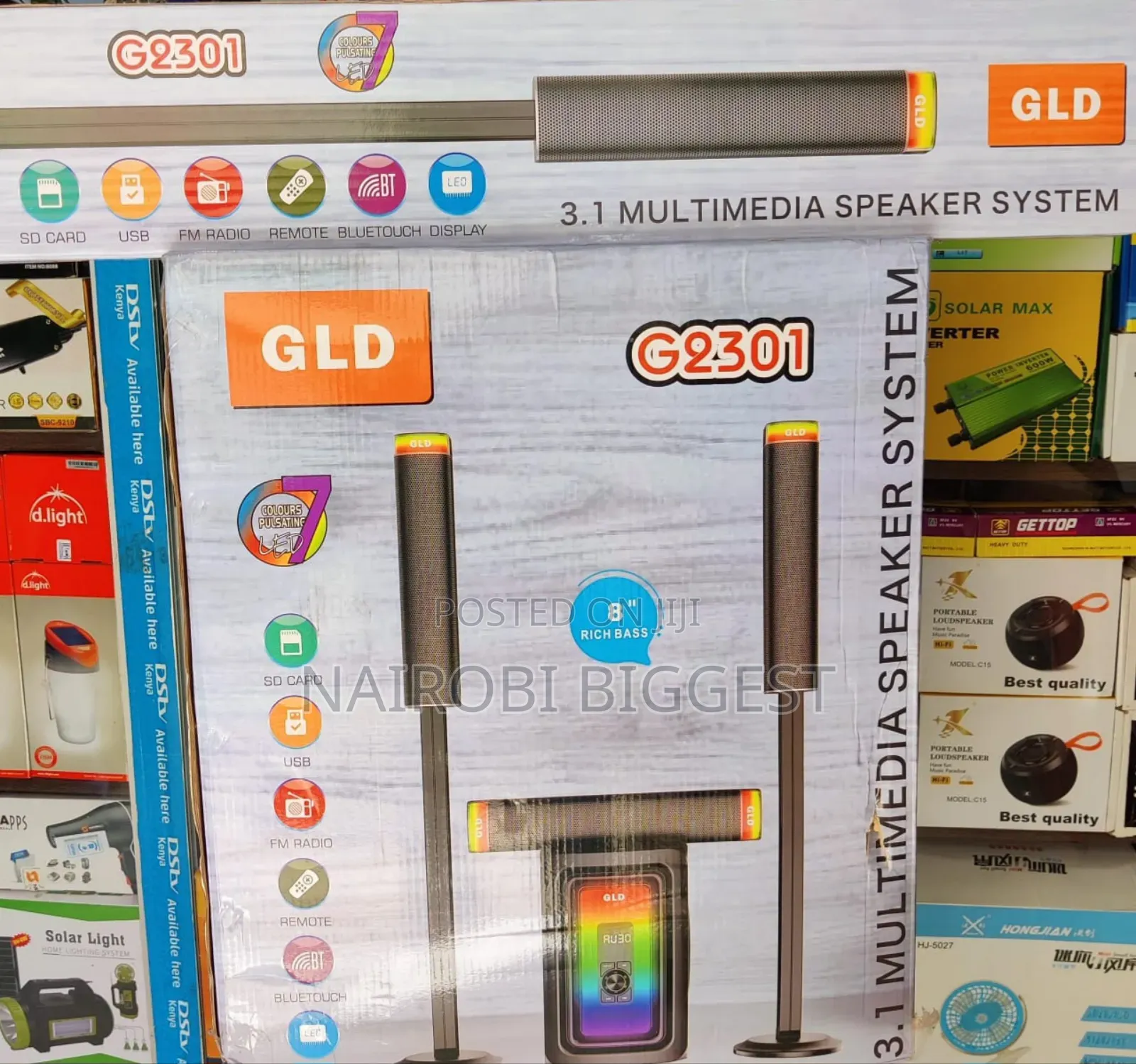 *Gld Woofer 3.1 Tall Boy G2301 Home Theatre