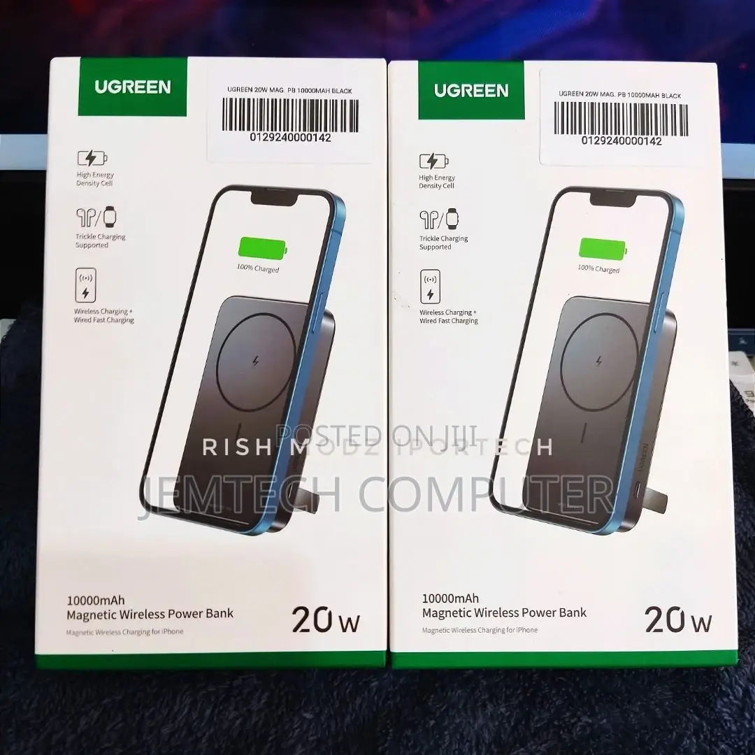 Ugreen 20W 10000mah Wireless Magnetic Power Bank - Beige