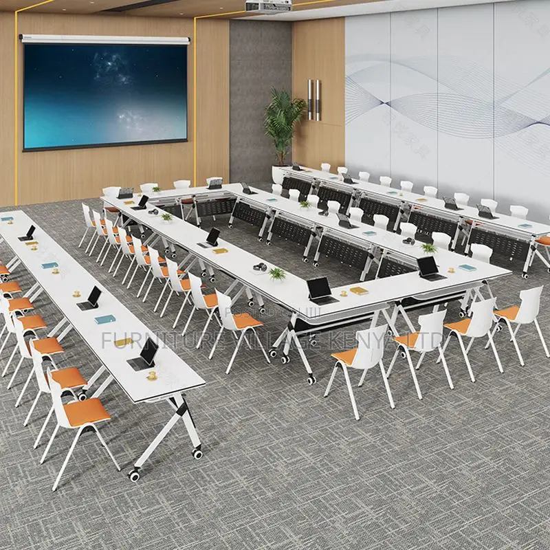 Office Table: Foldable Away Study Conference Table