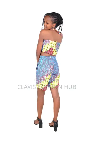 Kwetu Cool Ladies Playsuit Ready Made Top and Short