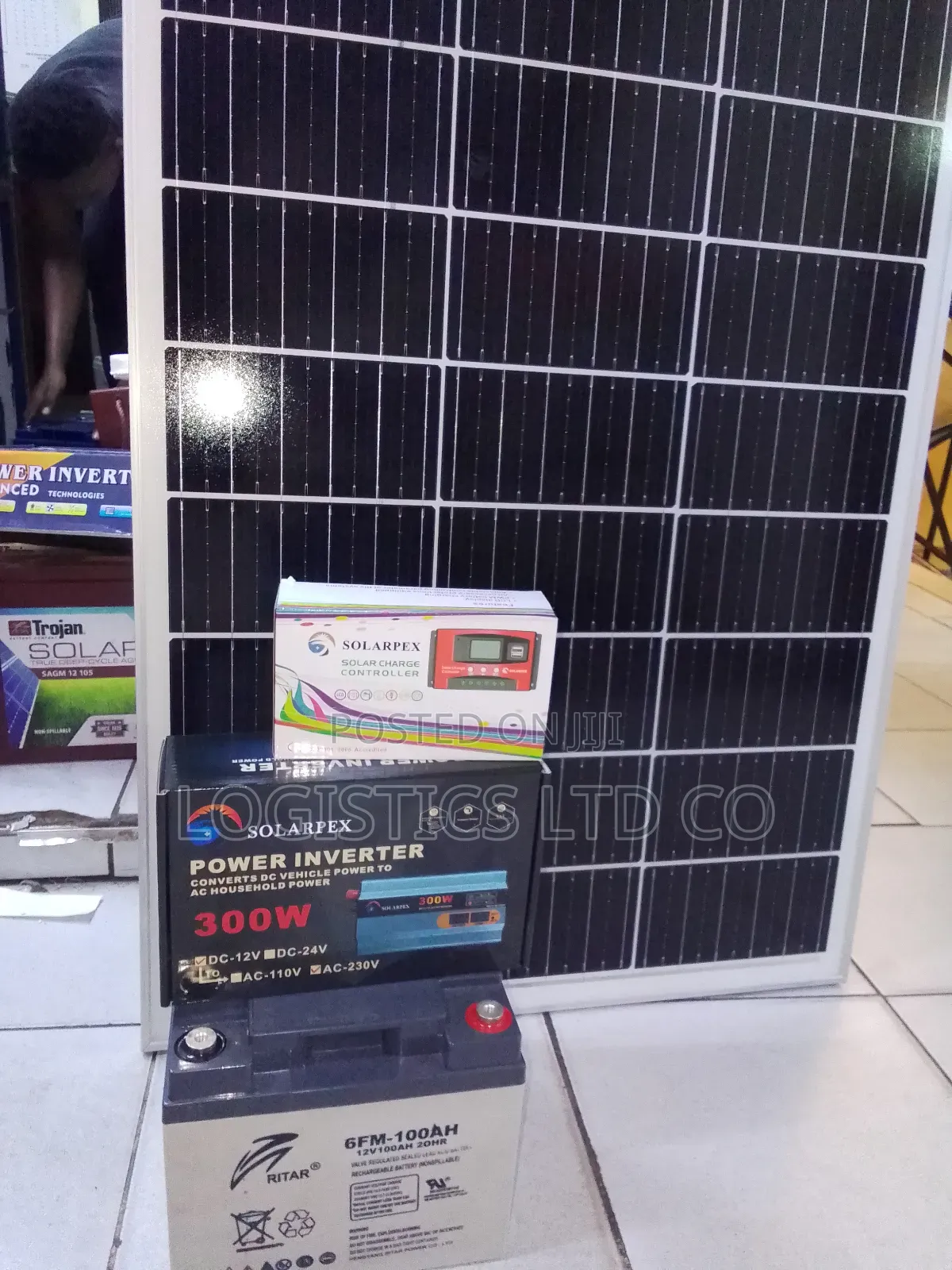 Solar System With 200w Panel, 150ah Battery, 10A Charge