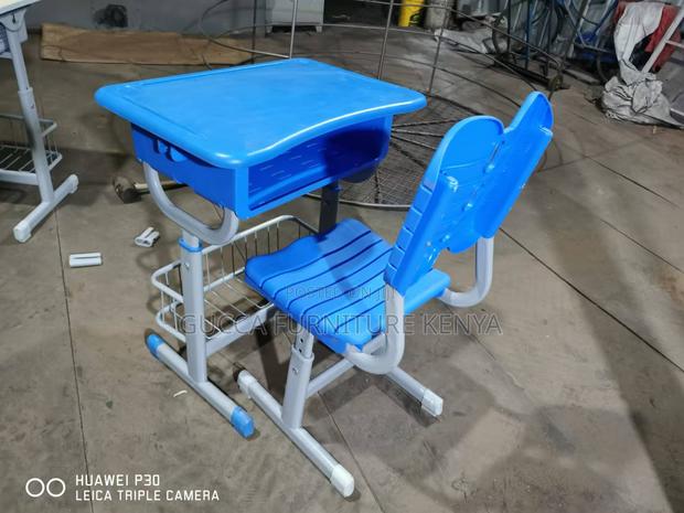 Kids Furniture: Kids Steel-Plastic Adjustable Desk and Chair