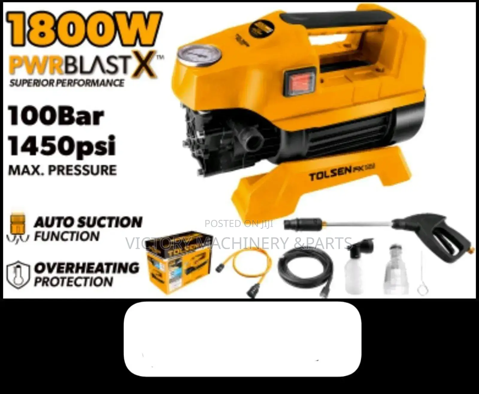 Tolsen 1800watts Small Pressure Washer