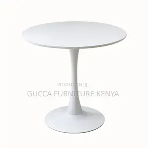 Dining Tables: Simple Round Dining Table With Tulip Base