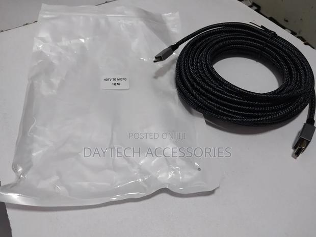 Braided Micro Hdmi to Hdmi Cable 10m Black