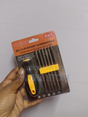 6 in 1 Screwdriver High Quality With a Rubber Handle - thumbnail 2