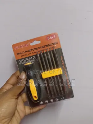 6 in 1 Screwdriver High Quality With a Rubber Handle
