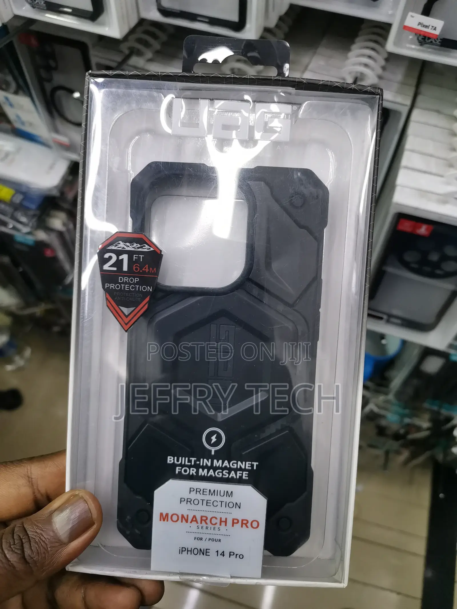 UAG Rugged Magsafe iPhone 14 Pro Drop Protective Case-Black