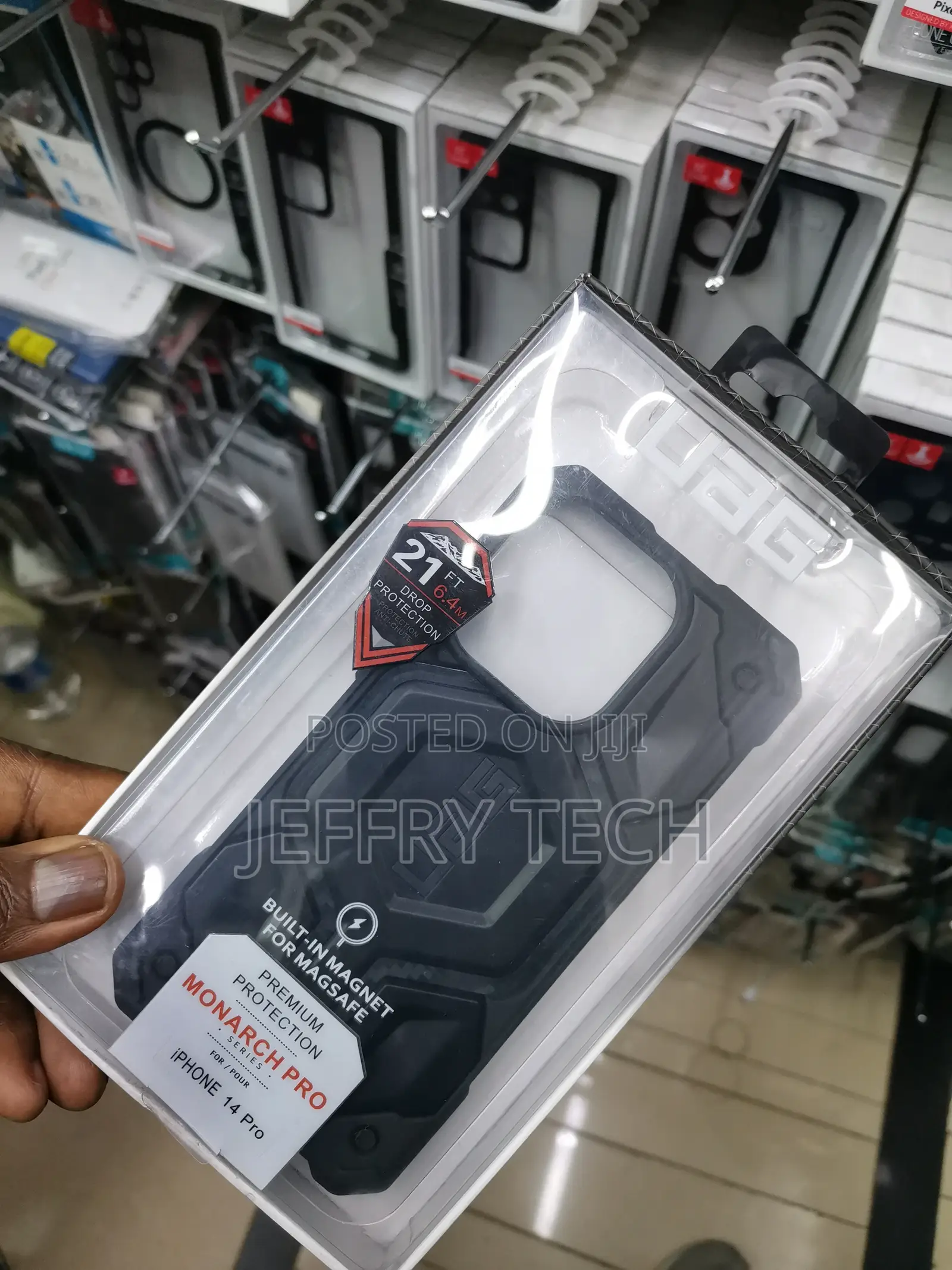 UAG Rugged Magsafe iPhone 14 Pro Drop Protective Case-Black
