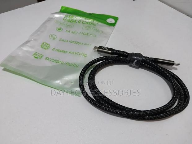 1.0m Usb 3.2 Type C to C Cable, 20gbps Black Line - thumbnail 2