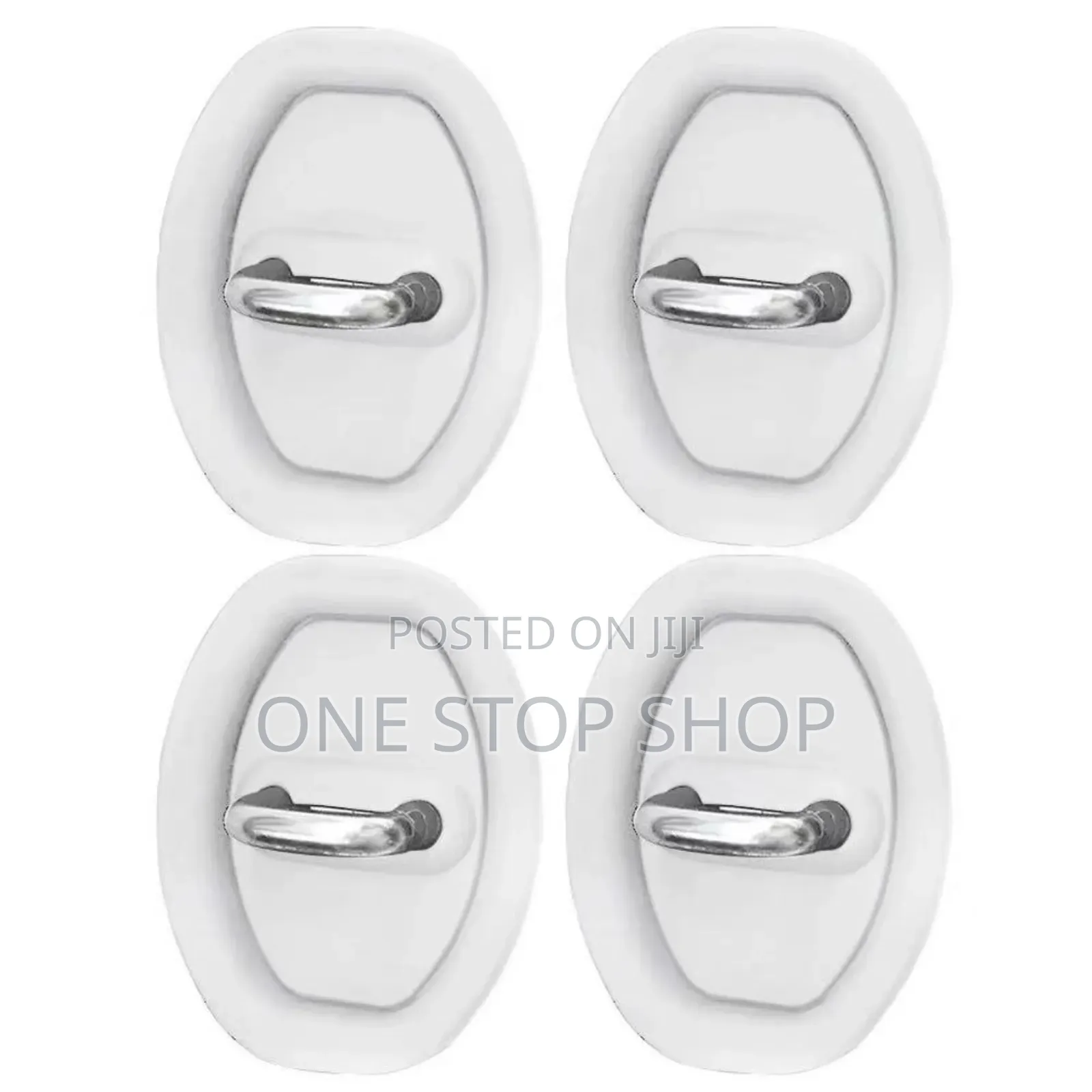 4pcs White Car Door Silicon Anti Shock Pad Absorbers