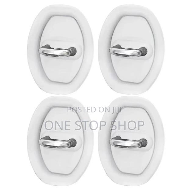 4pcs White Car Door Silicon Anti Shock Pad Absorbers