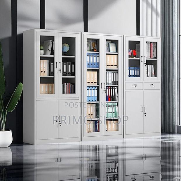 Storage Cabinets; 2-Door Full Glass Office Cabinet