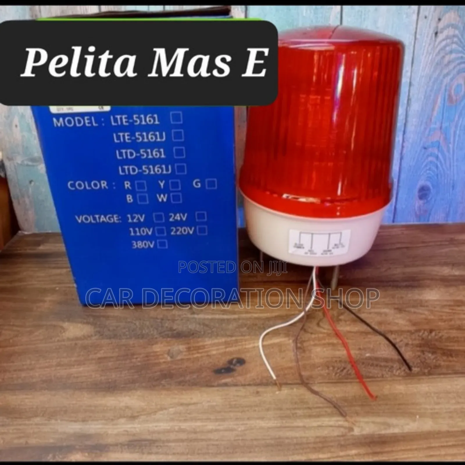 Red 220vobeacon Flasher Rotary Warning Light
