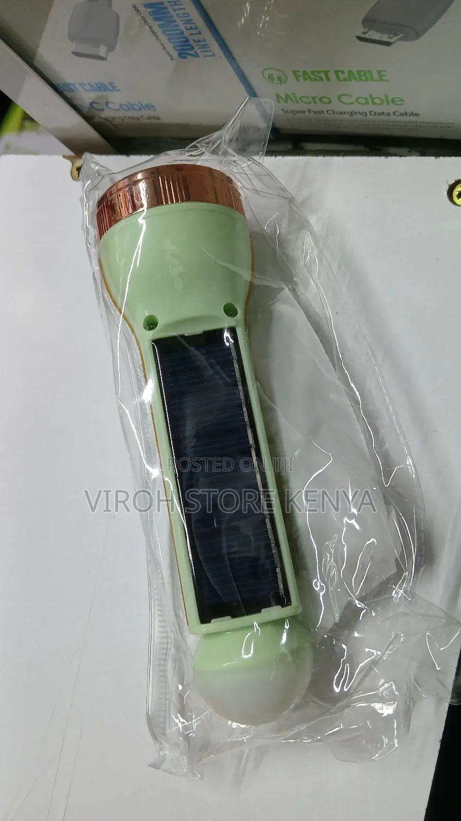Solar Torch Rechargeable Pocket Flashlight