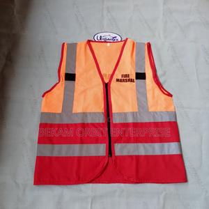 High Visibility Meshed Reflective Orange Vest - main view