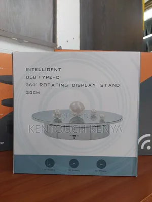 Electric 360 Rotating Display Turntable Stand Glass Top Ads