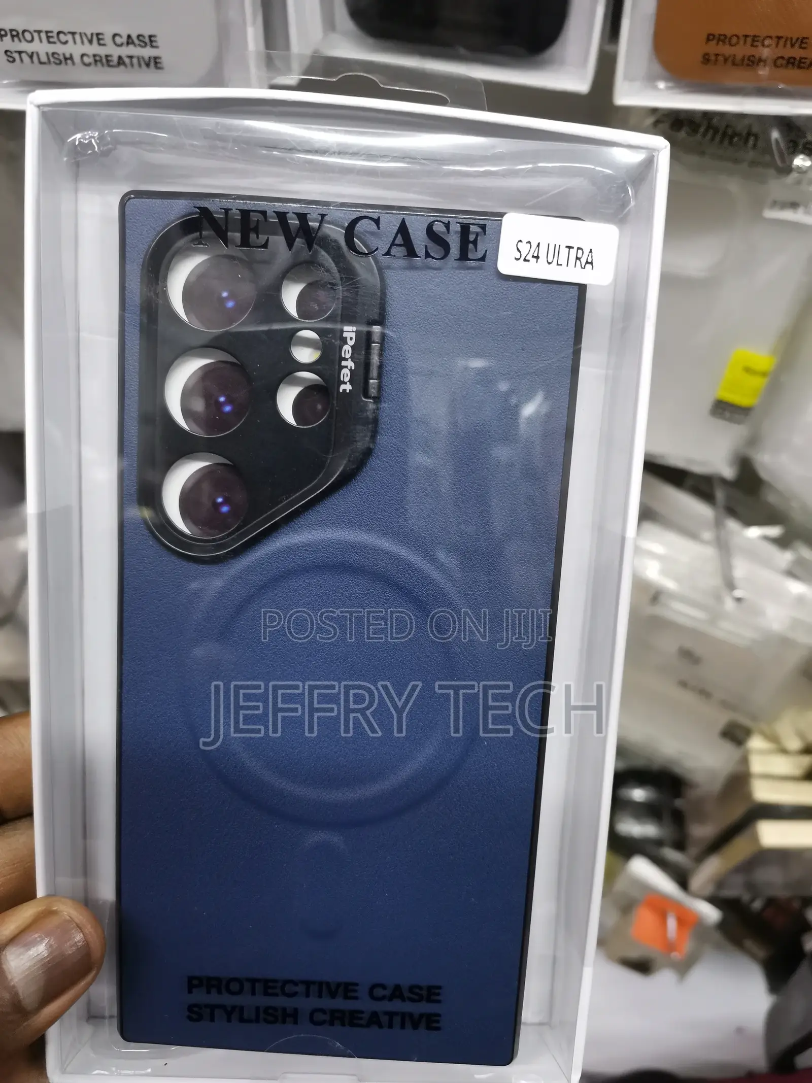 Leather Case for Galaxy S24 Ultra With Magsafe,Camera Frame