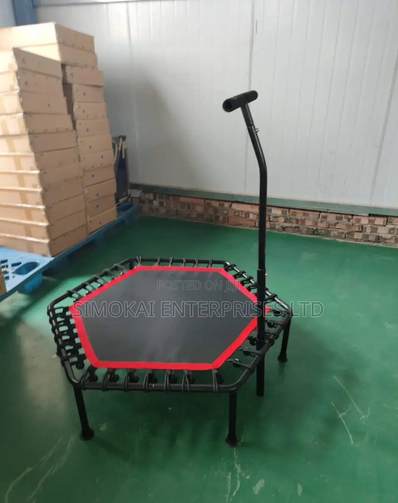 Fitness Trampoline 50" With Handle, Adult Gym Hexagonal