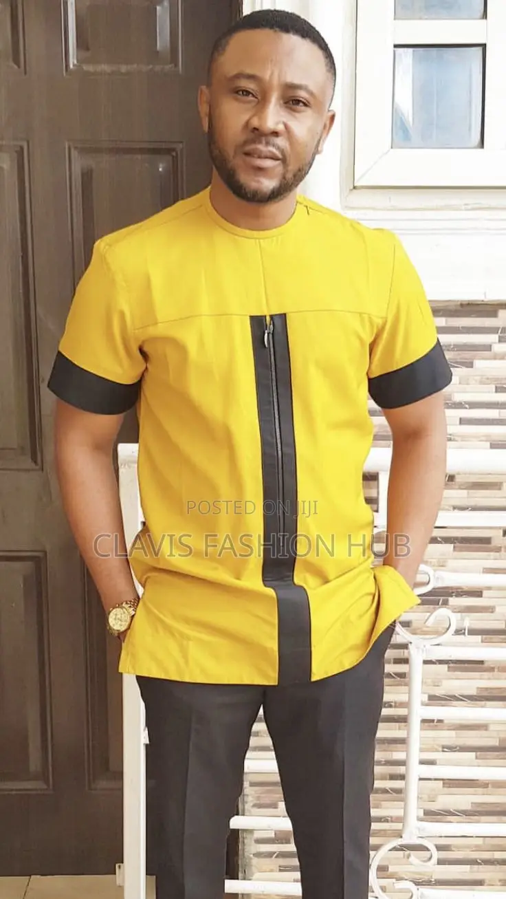 Bold Yellow African Wear: Tailored for Modern Elegance