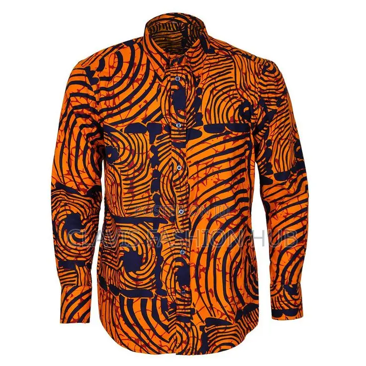 Long Sleeve Kitenge Shirts for Men