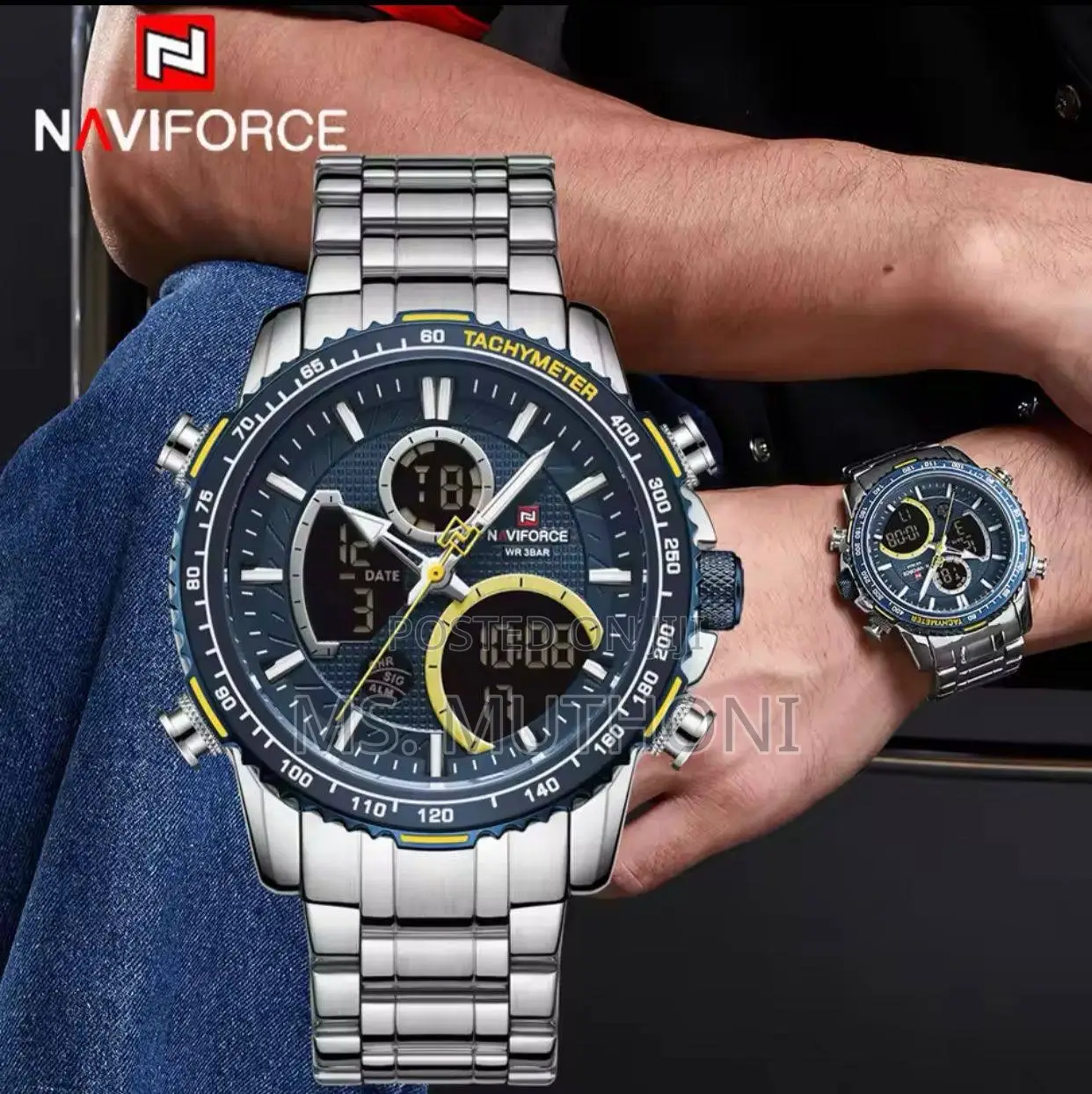 Naviforce Gents Watch #Nf 9182(Mettalic)