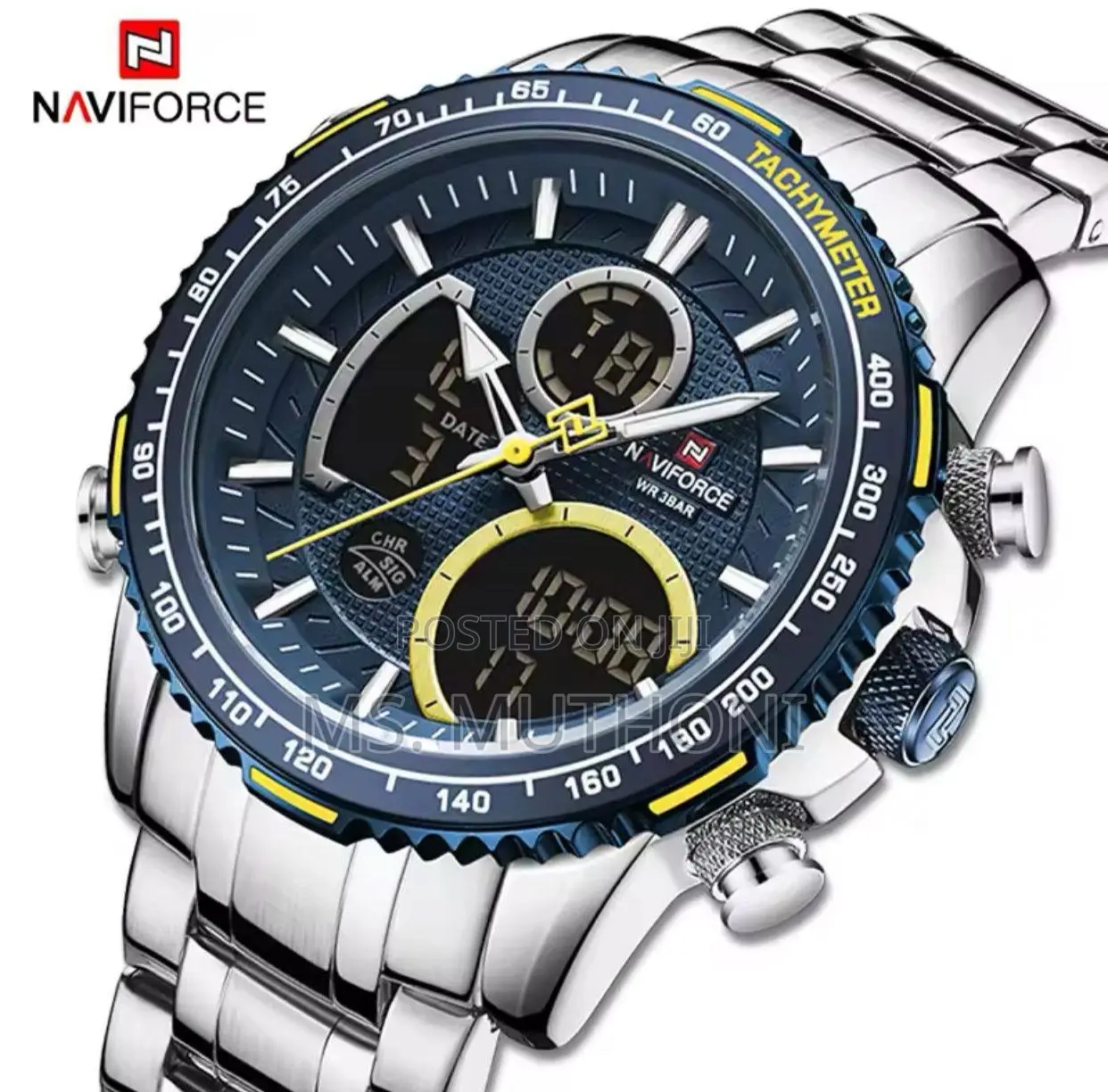 Naviforce Gents Watch #Nf 9182(Mettalic)