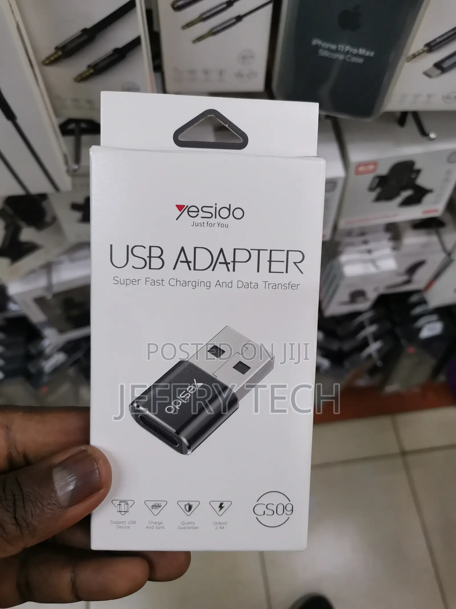 Yesido USB- A to USB-C Connector Adaptor (GS 09)