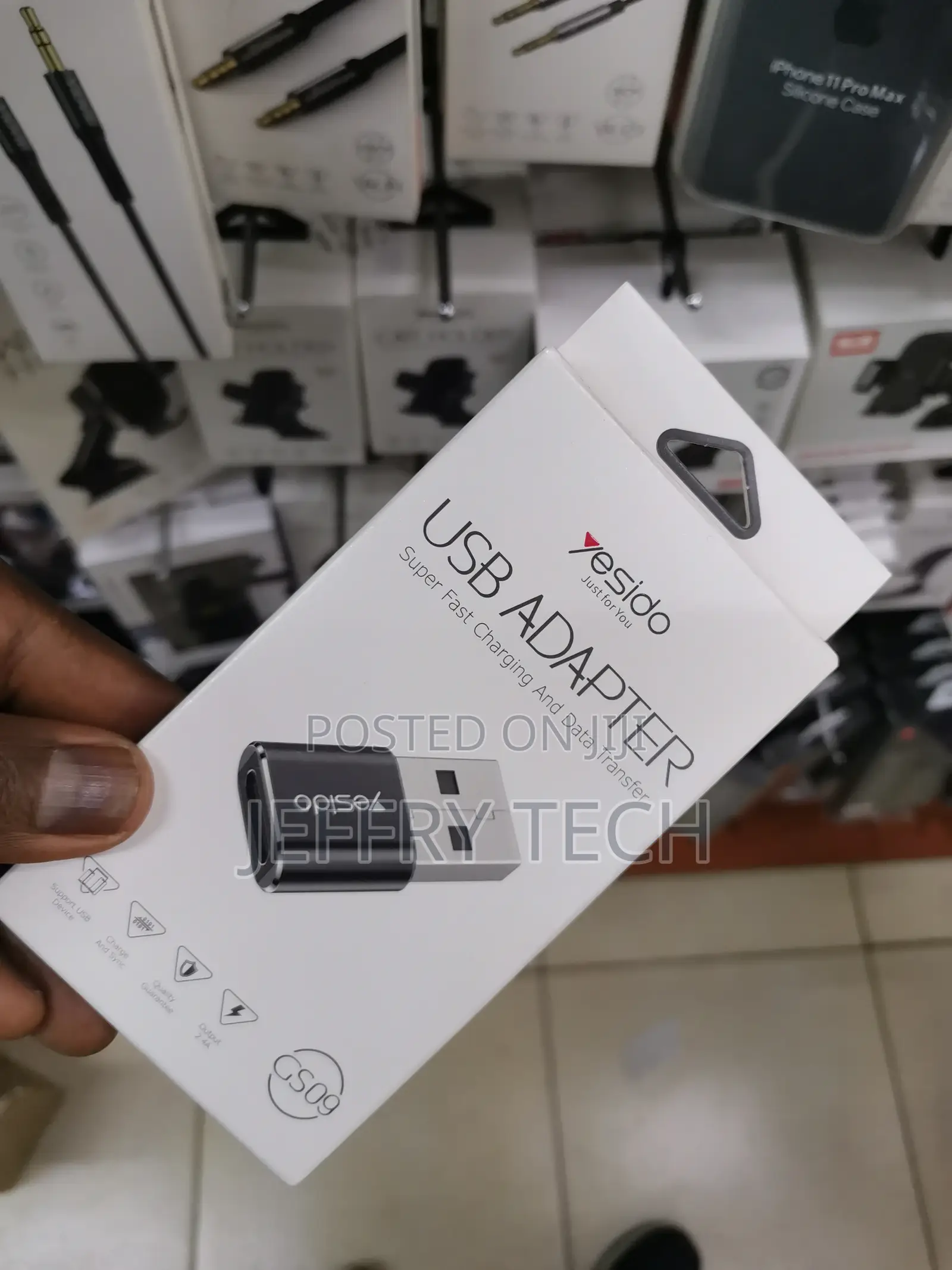 Yesido USB- A to USB-C Connector Adaptor (GS 09)