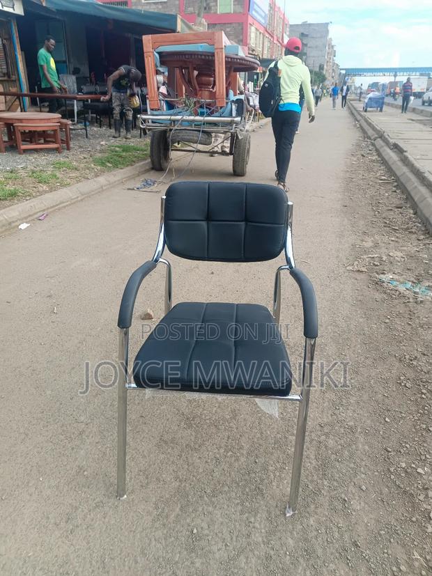 Reception Seat, or Waiting Chair, Imported Black  - main view