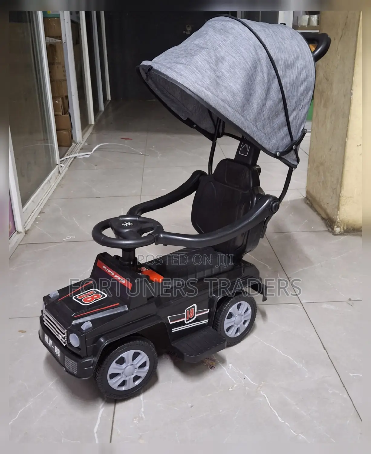Push Ride on Cars With Canopy, Lights and Melodies.