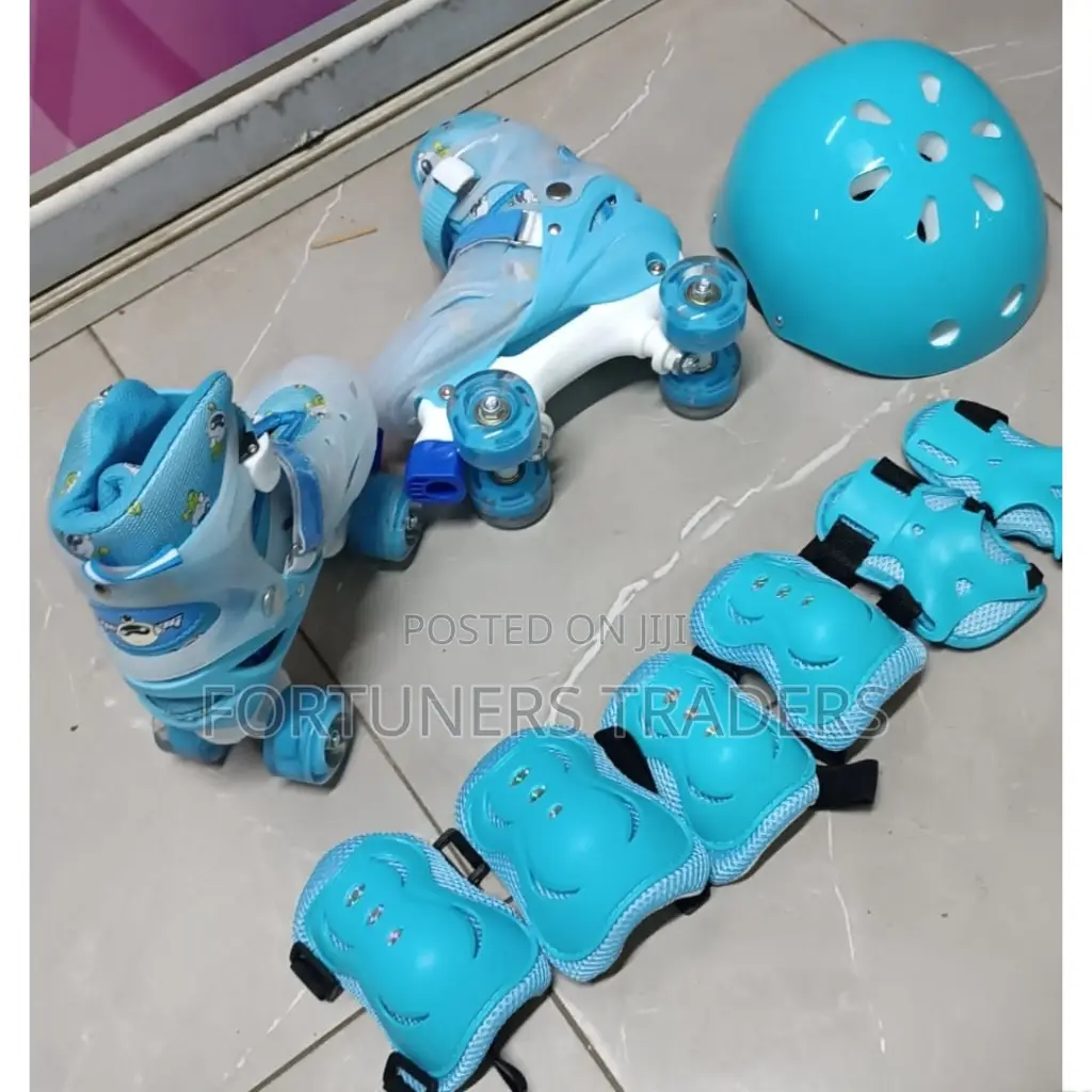 Complete Skate Kit ,Blue Roller Skating Shoes