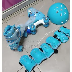 Complete Skate Kit ,Blue Roller Skating Shoes